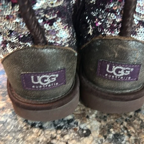UGG Sequin Winter Boots - Silver and Purple - Picture 4 of 5
